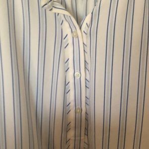 LOFT Tops - Baby Blue Striped Blouse! LOFT Tops - Baby Blue Striped Blouse!